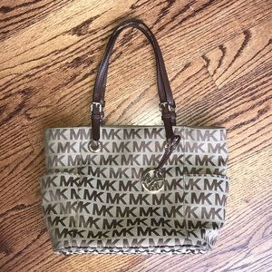 Michael Kors Jet Set Signature Logo Tote Handbag